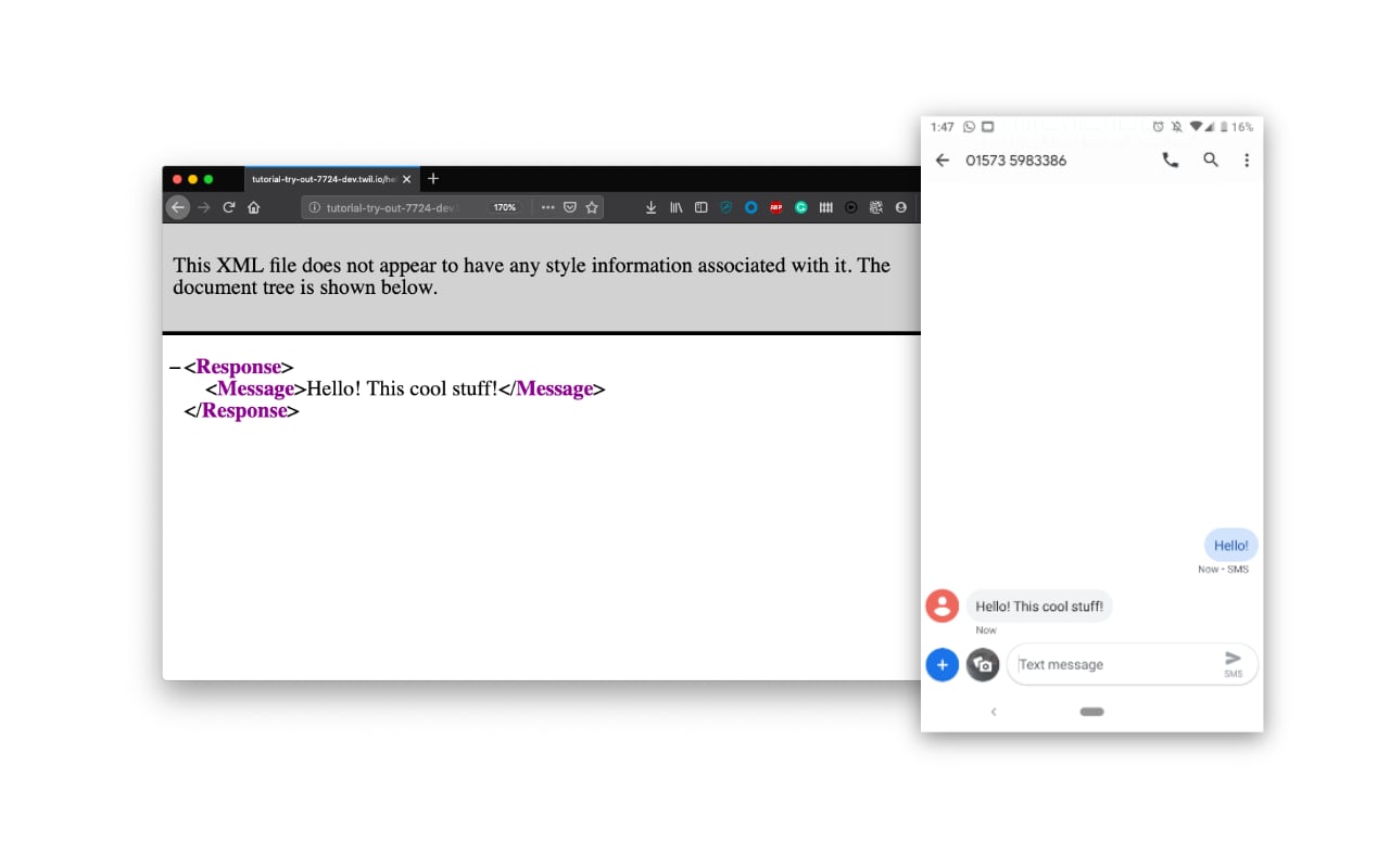 Twilio XML