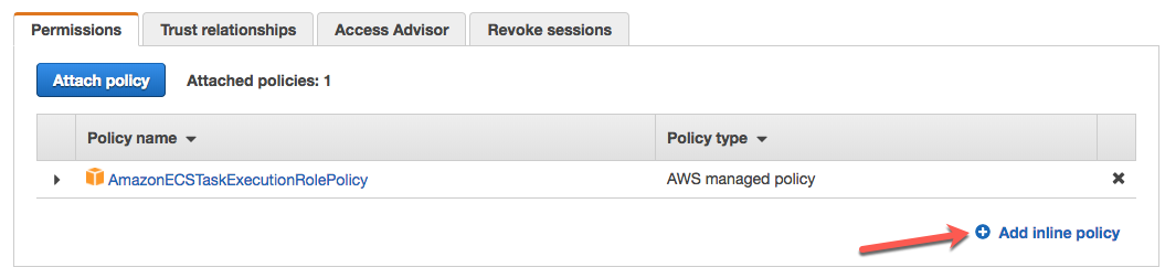 Add inline policy