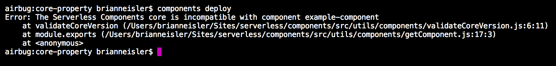core version locking error