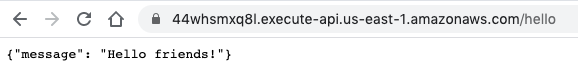 Text saying hello friends, in a web browser