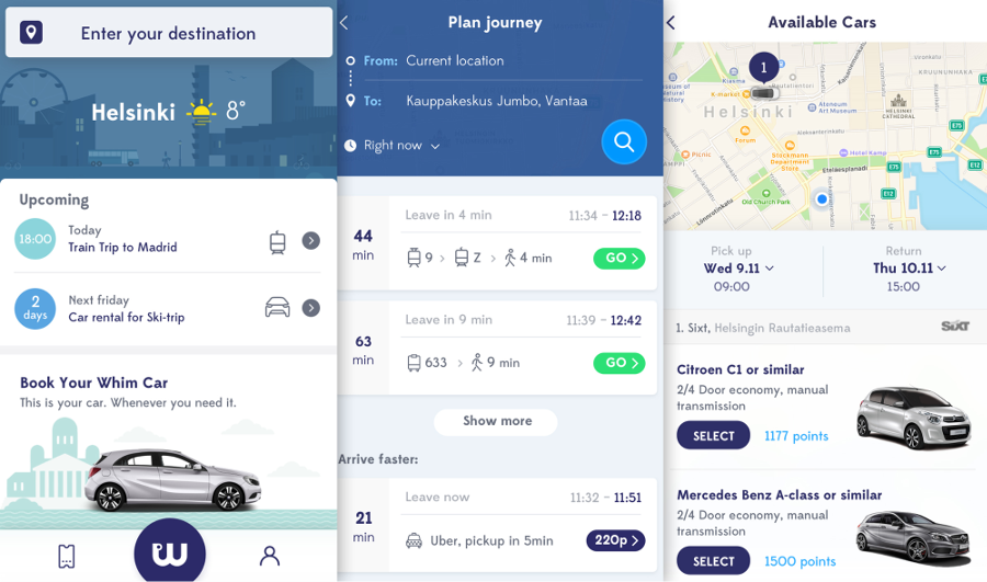 MaaS Whim app